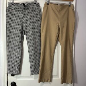 (2) pairs of Chicos brand pants Size Medium. New condition